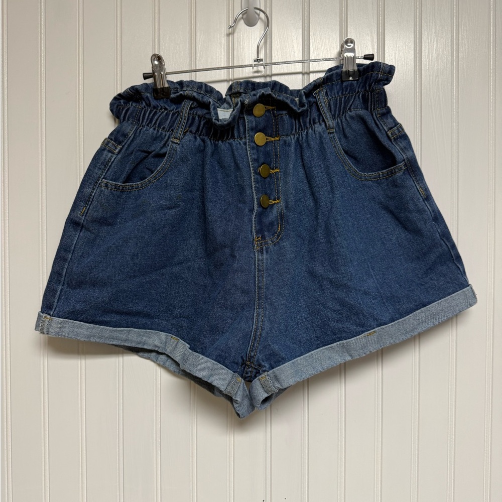 Stretchy Denim Blue Women's Shorts